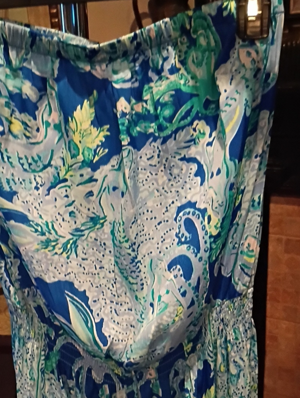 Lilly Pulitzer Aquatic-Print Sleeveless Multicolored Jumpsuit/Romper - Picture 4 of 11